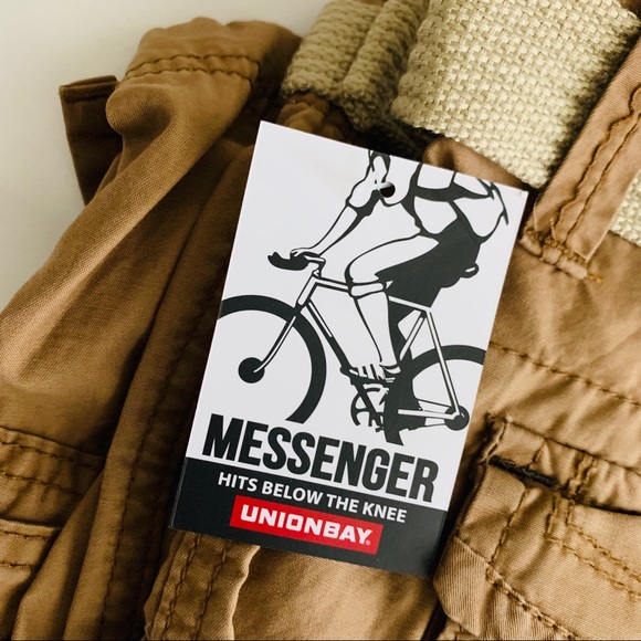 NWT UNIONBAY Cordova Messenger Belted CARGO SHORTS - Picture 7 of 7